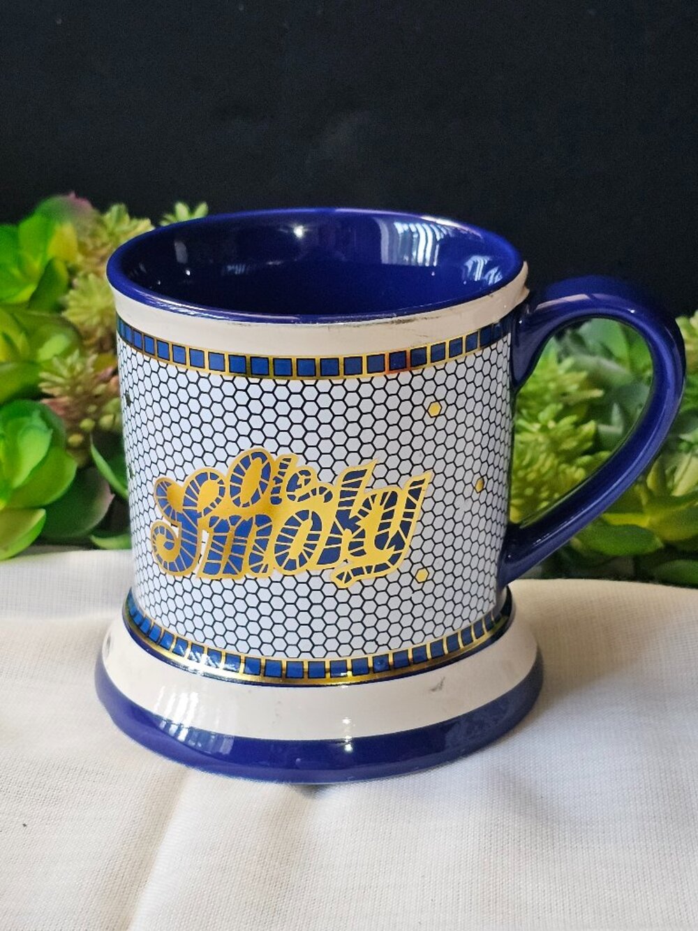 New Travel Souvenir Ole Smoky Mountain Tennessee blue coffee mug